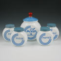 Appraisal: Anchor Hocking Vitrock five-piece set including grease jar salt pepper