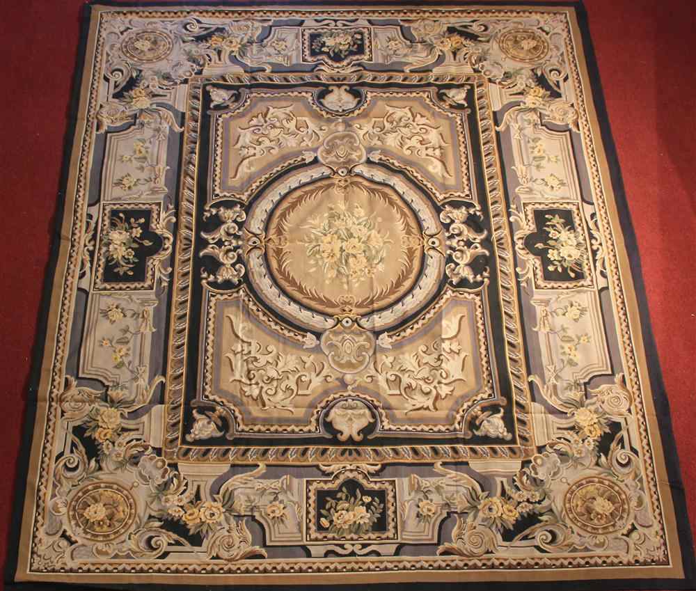 Appraisal: NEW AUBUSSON RUG retail pricing not listed Provenance From a