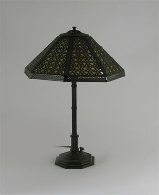 Appraisal: A Tiffany Studios verdi gris patinated bronze lamp base model