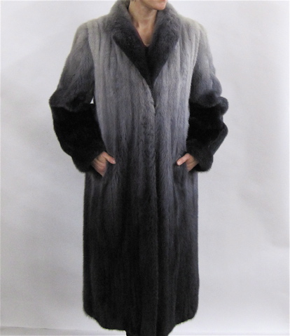 Appraisal: LADY'S FULL LENGTH MINK COAT with color gradation of white-gray