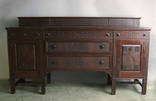 Appraisal: Gothic revival sideboard early th c h w