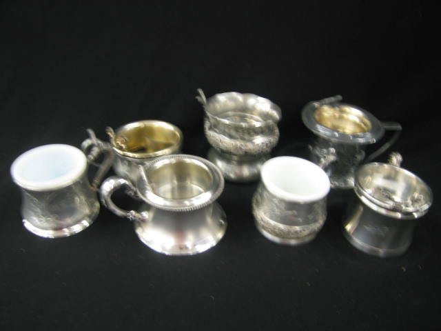 Appraisal: Collection of Silverplate Shaving Mugs