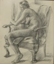 Appraisal: Edward Windsor Kemble American - Nude Woman in Chair Charcoal