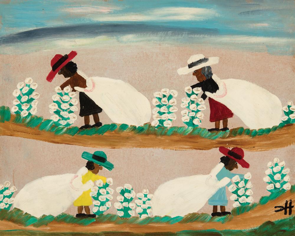 Appraisal: Clementine Hunter American Louisiana - Picking Cotton oil on board