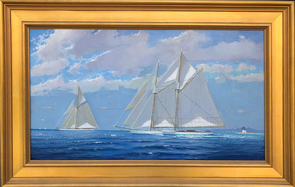 Appraisal: William Lowe Oil on Linen Perfect Sailing Day - Nantucket