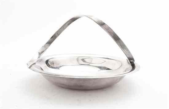 Appraisal: A Danish Silver Basket E Dragsted having a spiraled stap