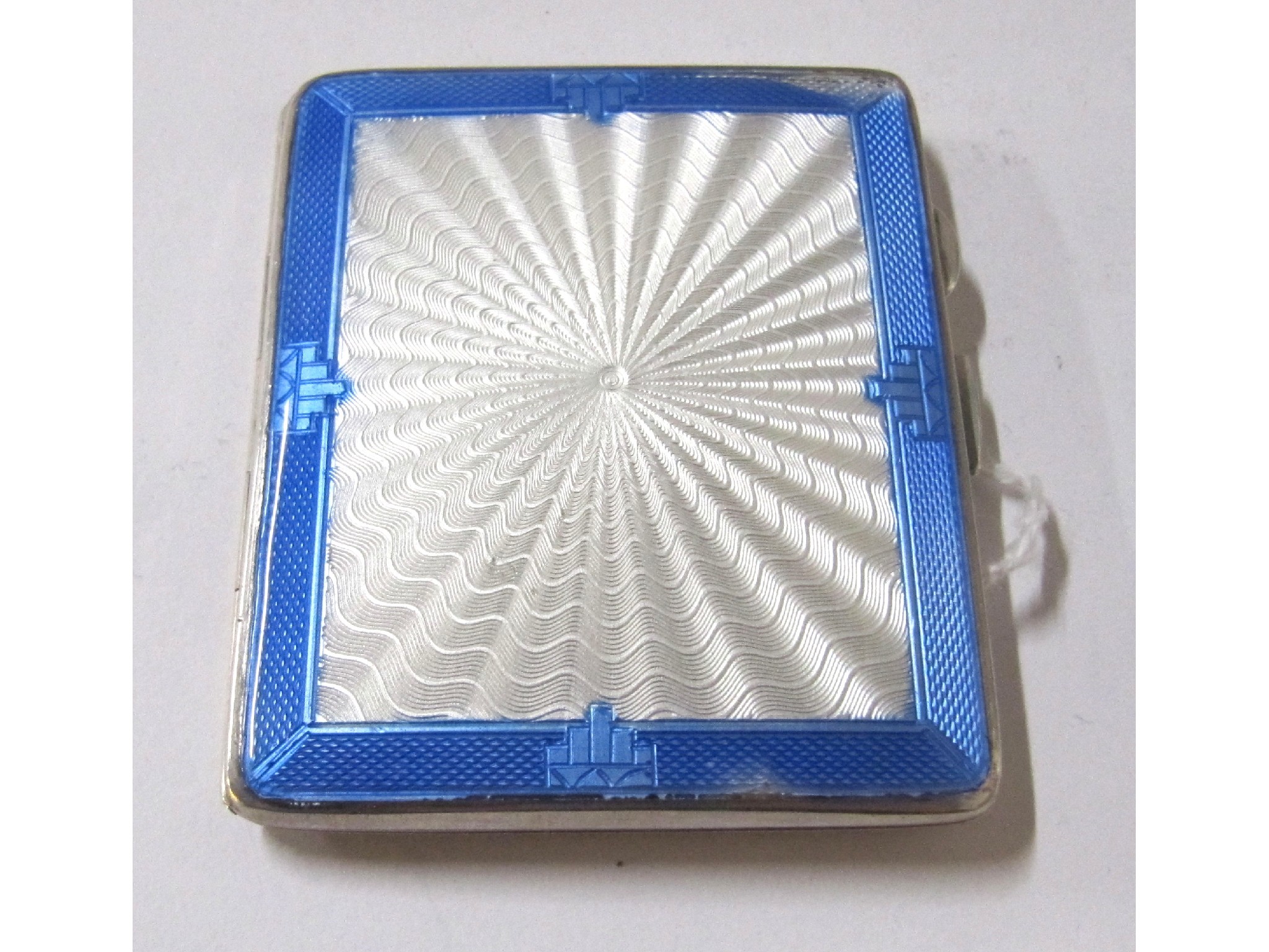 Appraisal: A silver and enamel cigarette case Birmingham