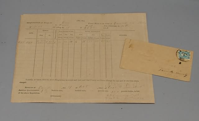 Appraisal: Two pieces of Confederate Civil War ephemera Confederate Requisition for