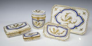 Appraisal: MB LIMOGES FRANCE GILT PORCELAIN DRESSER SET lot of Limoges