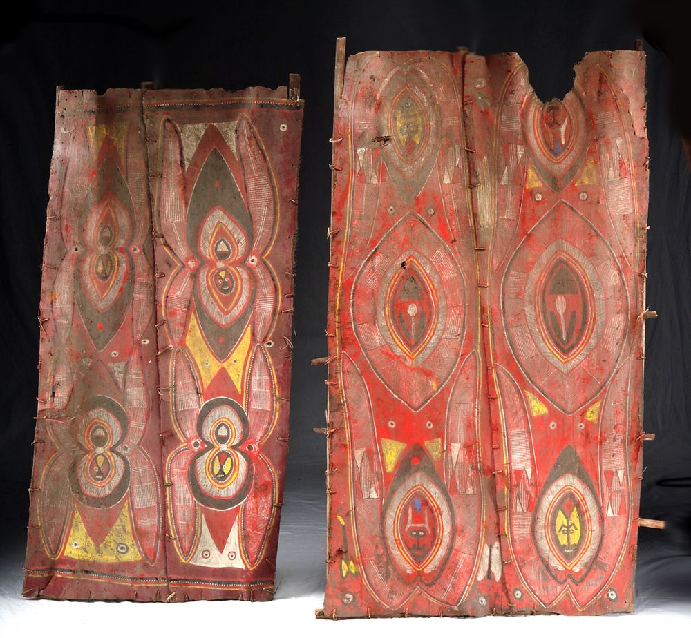 Appraisal: th C PNG Sepik Kambot Bark Paintings pr Oceania Papua