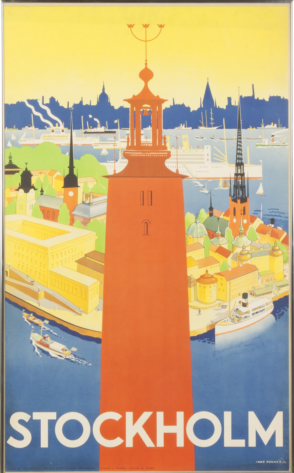 Appraisal: Stockholm Vintage Travel Poster IWARDonner