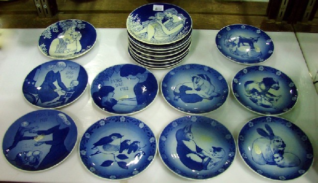 Appraisal: A set of Royal Copenhagen Mothers Day presentation plates from