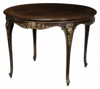 Appraisal: Louix XV Style Carved Mahogany and Parcel Gilt Table th