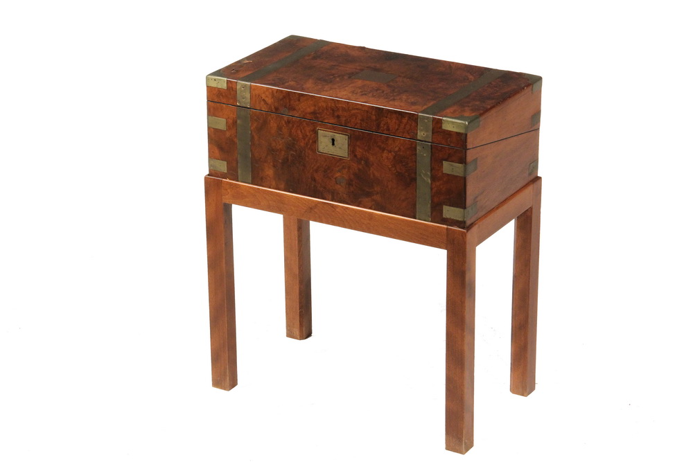 Appraisal: WRITING DESK ON STAND - Early th c English Traveler's