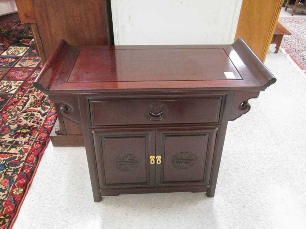 Appraisal: ROSEWOOD ALTAR CABINET Chinese th century H x W x