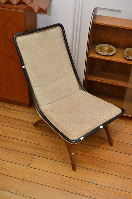 Appraisal: MIDCENTURY FIBREGLASS EASY CHAIR WITH TEAK LEGS