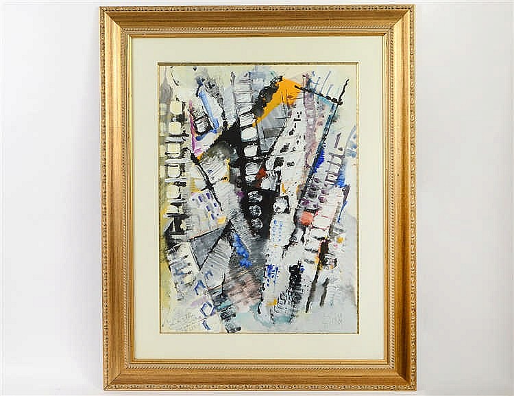 Appraisal: ROGER LERSY FRENCH - Abstract Signed R Lersy dated l