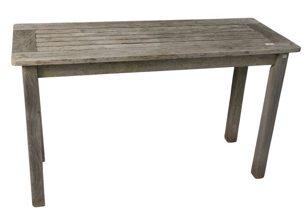 Appraisal: Teak Outdoor Table height inches top x Teak Outdoor Table