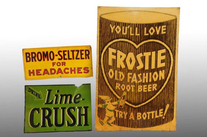 Appraisal: Lot of Assorted Embossed Tin Advertising Signs Description Includes one