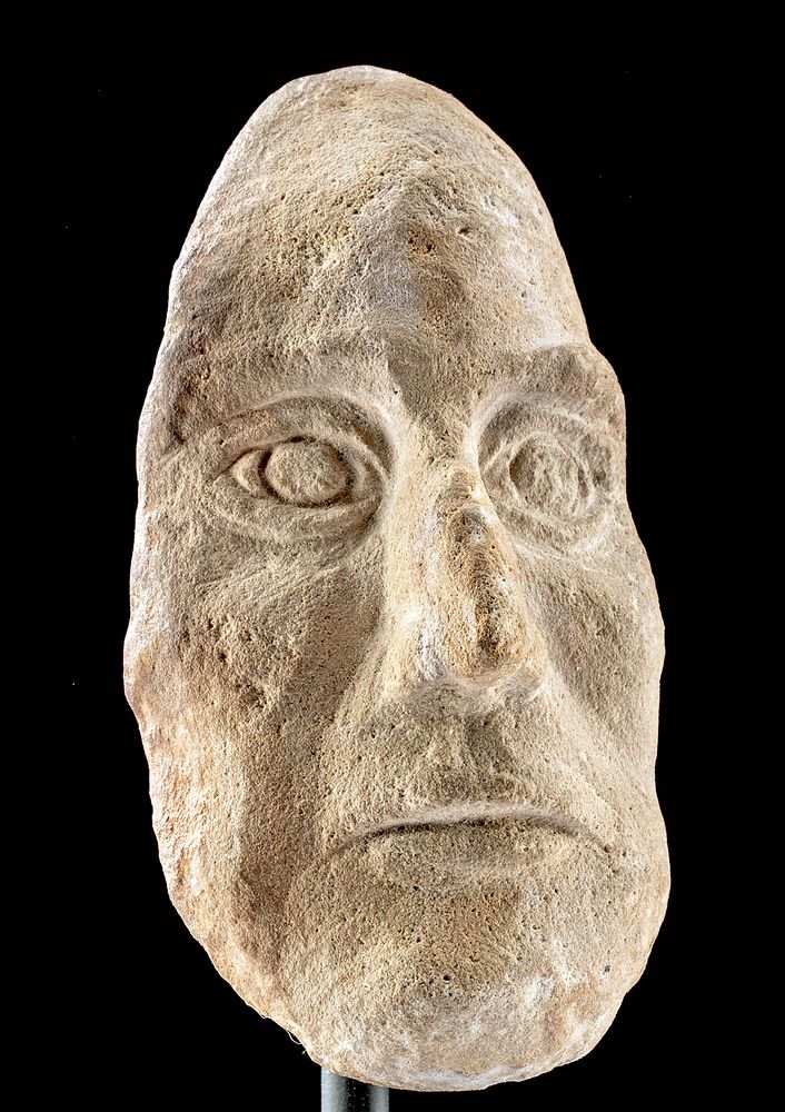 Appraisal: Tiahuanaco Stone Face - Rare First Time At Auction Pre-Columbian