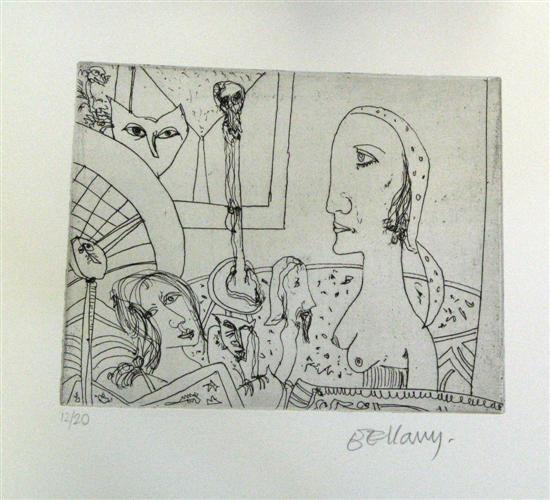 Appraisal: John Bellany Scottish b 'Netherworld' etching signed in pencil and