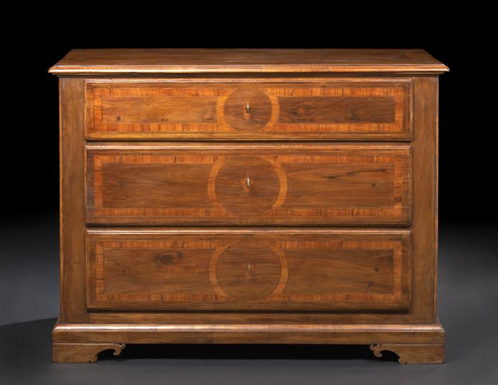 Appraisal: Italian Walnut Commode late th century in the neoclassical taste