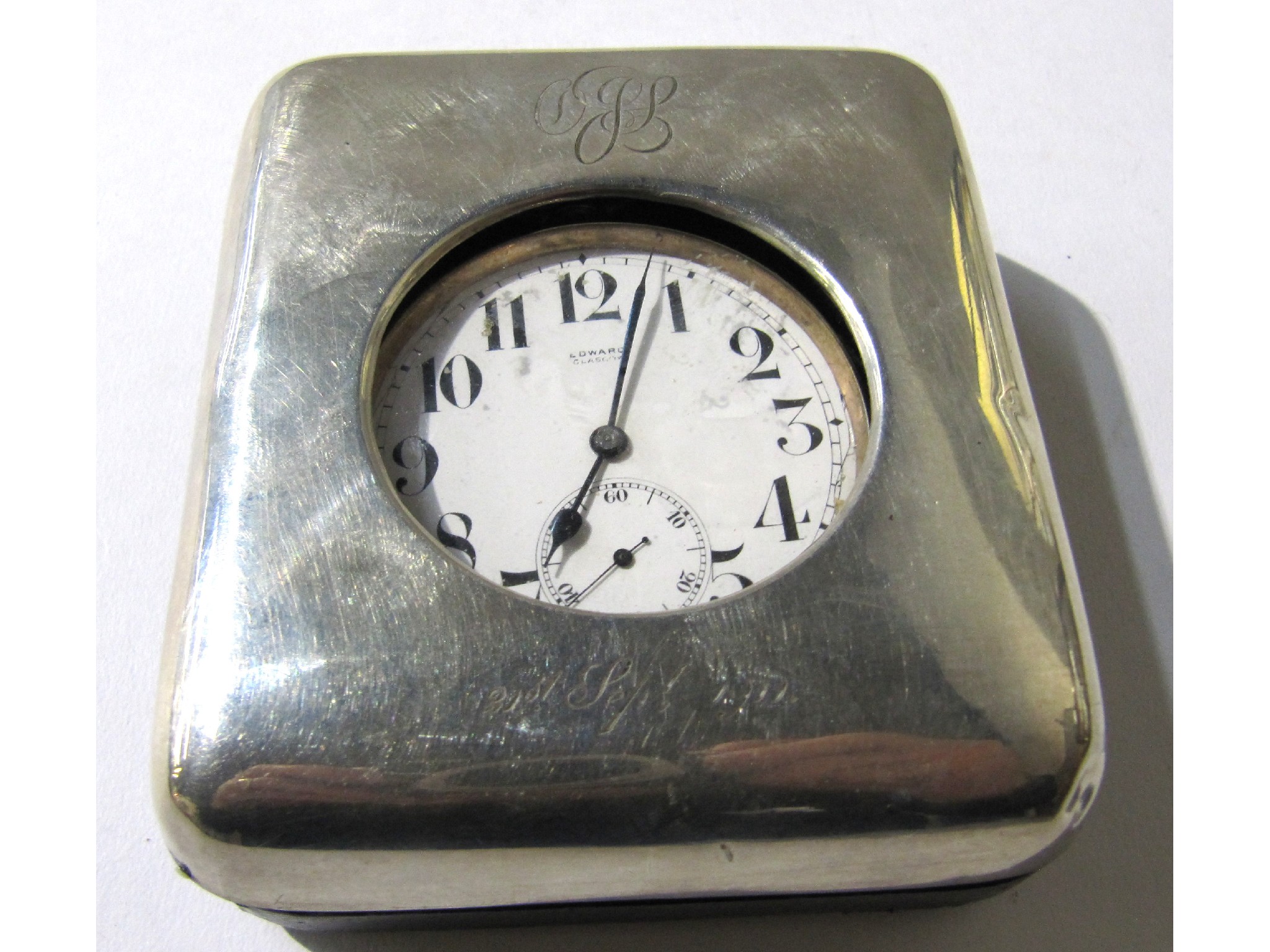 Appraisal: A Goliath pocket watch in silver travel case London