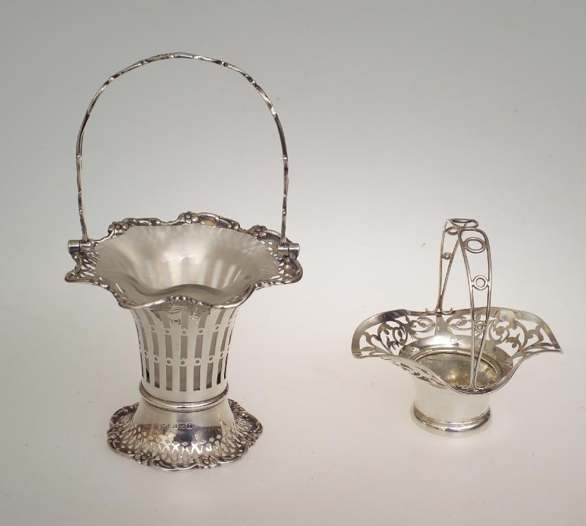 Appraisal: TWO SILVER BASKETS MAPPIN WEBB BIRMINGHAM AND CHESTER the first