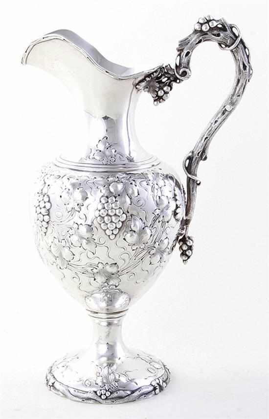 Appraisal: Fine American sterling ewer by Peter L Krider Philadelphia circa