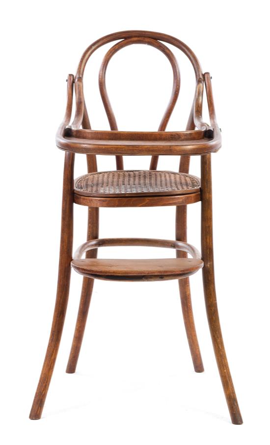 Appraisal: Sale Lot A Thonet Style Wood High Chair early th