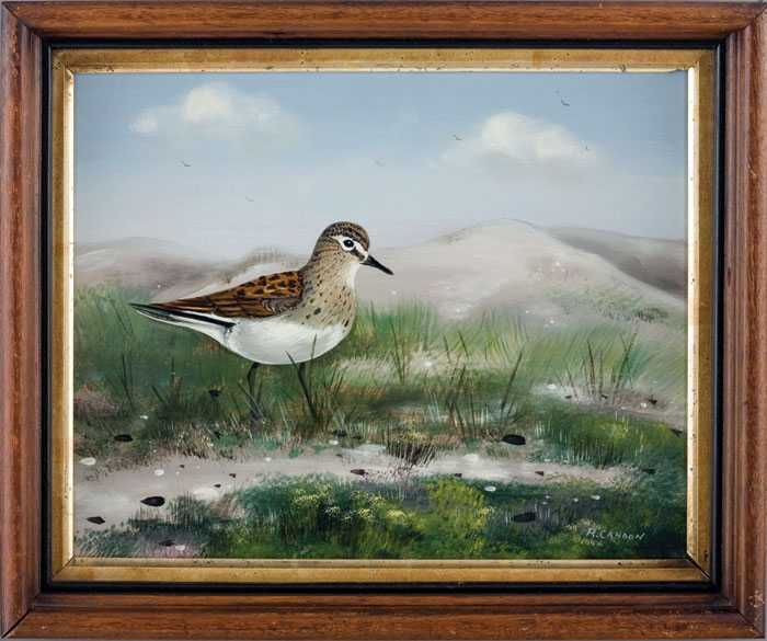 Appraisal: RALPH CAHOON AMERICAN - PAIR OF PAINTINGS OF SANDPIPERS IN