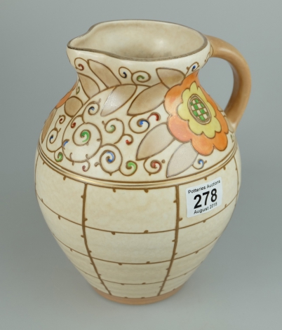 Appraisal: Bursley Ware Charlotte Rhead Jug in TL design height cm