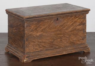 Appraisal: Pennsylvania miniature painted pine blanket chest th c retaining its