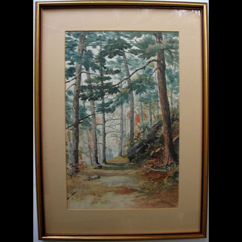 Appraisal: SUNLIT WOODLAND PATH THOMAS HARRISON WILKINSON - CANADIAN WATERCOLOUR Height