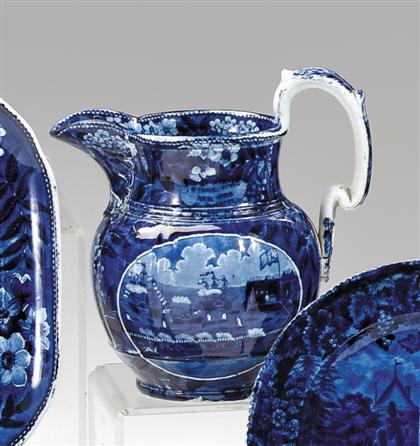 Appraisal: Historical blue transferware pitcher james and ralph clews cobridge -