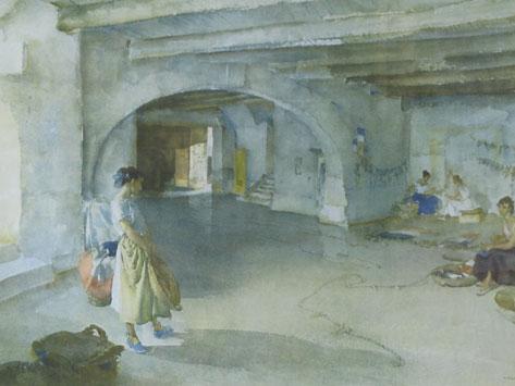 Appraisal: SIR WILLIAM RUSSELL FLINT RA Festal Preparations Manosque signed in