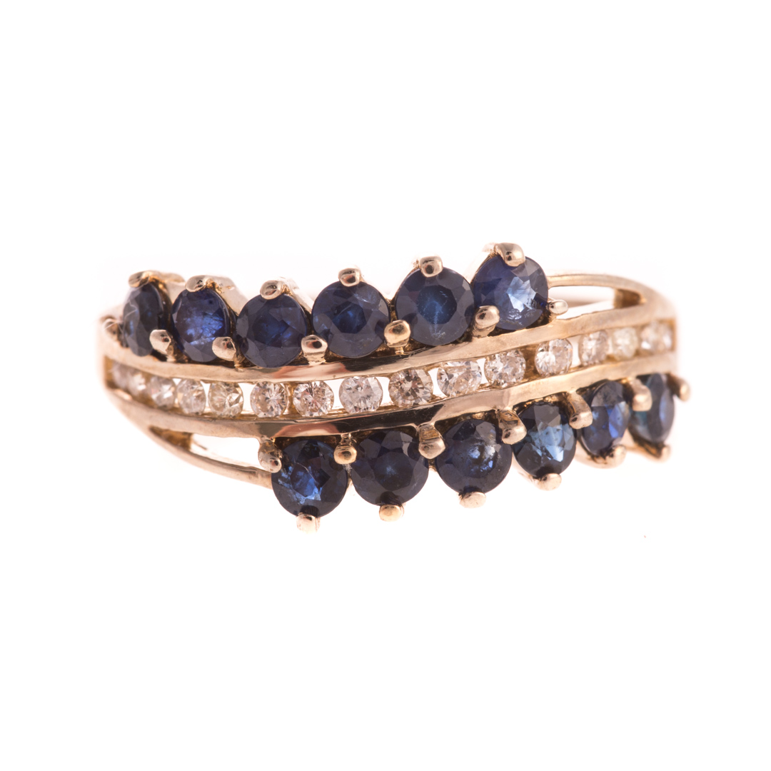 Appraisal: A Lady's Sapphire Diamond Band in K K yellow gold