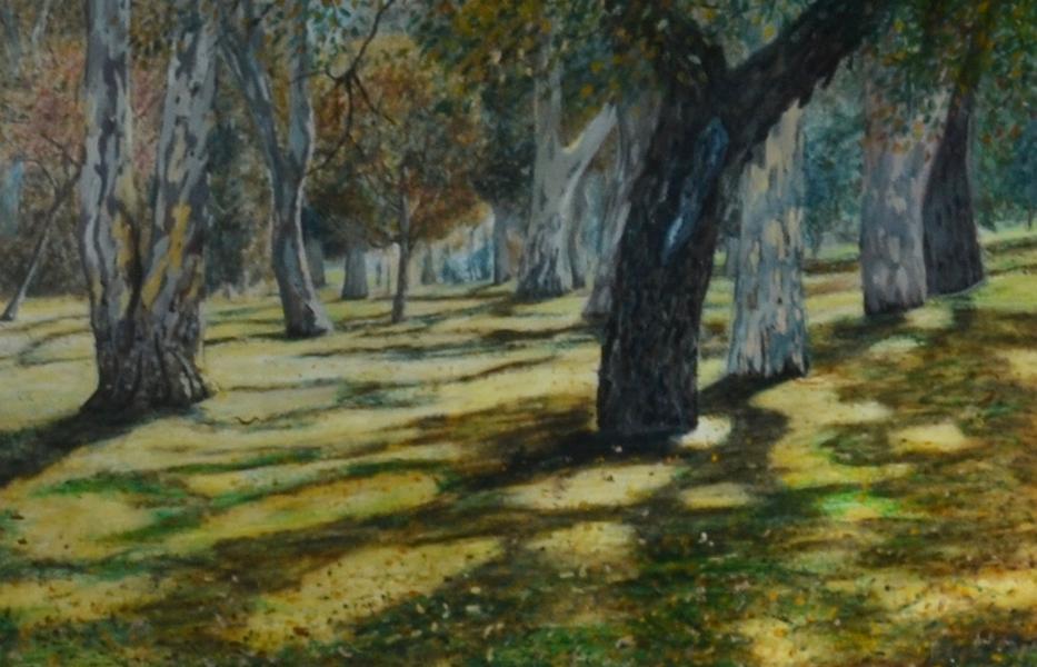 Appraisal: BERNIE PASH PARK AT MONT ALBERT I PASTEL X CM