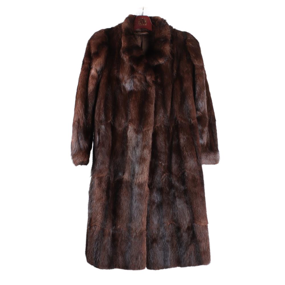 Appraisal: Muskrat stroller mink coat Includes Garment Appraisal from Elan Furs