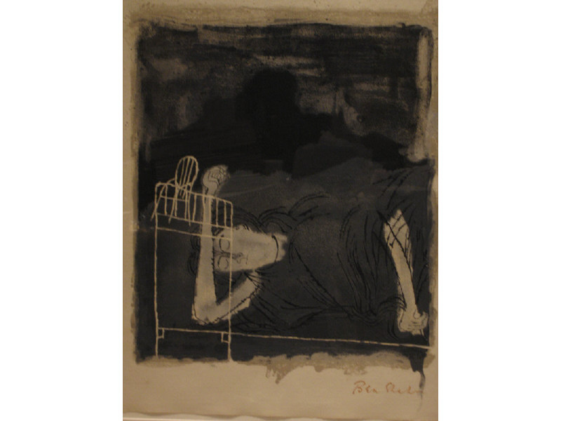 Appraisal: BEN SHAHN AMERICAN - Man sleeping with hand over head