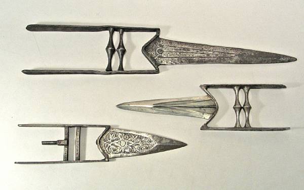 Appraisal: A lot of three Indian katar th and th century