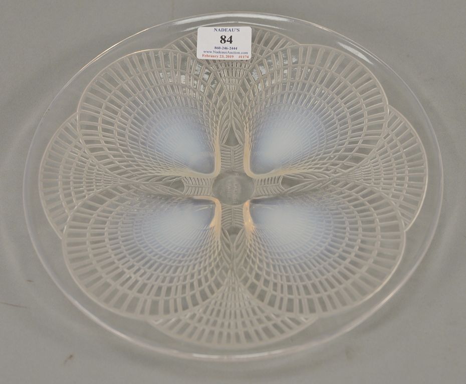 Appraisal: Rene Lalique - coquilles opalescent shell plate marked R Lalique