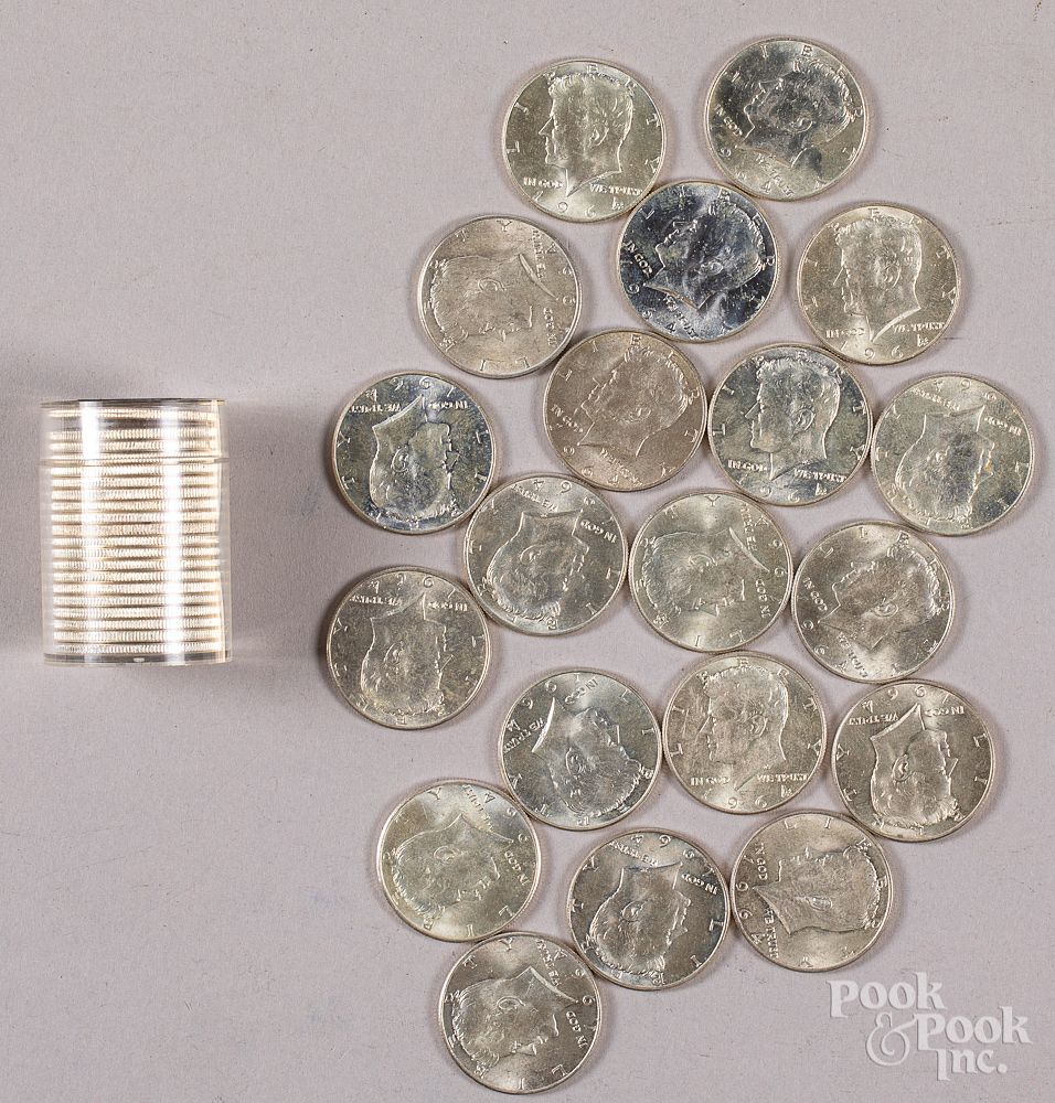 Appraisal: Forty Kennedy silver half dollars Forty Kennedy silver half dollars