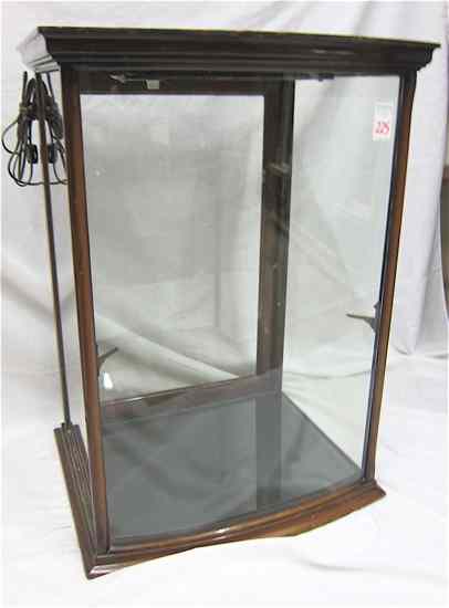 Appraisal: GLASS AND MAHOGANY COUNTER-TOP DISPLAY CASE American early th century