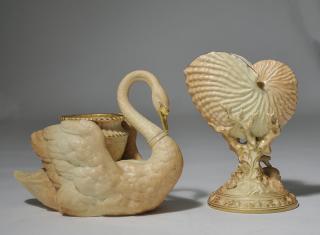 Appraisal: Two Royal Worcester Porcelain Itens Two late th C early