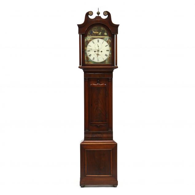 Appraisal: GEORGE III MAHOGANY TALL CASE CLOCK J T BLACK Circa