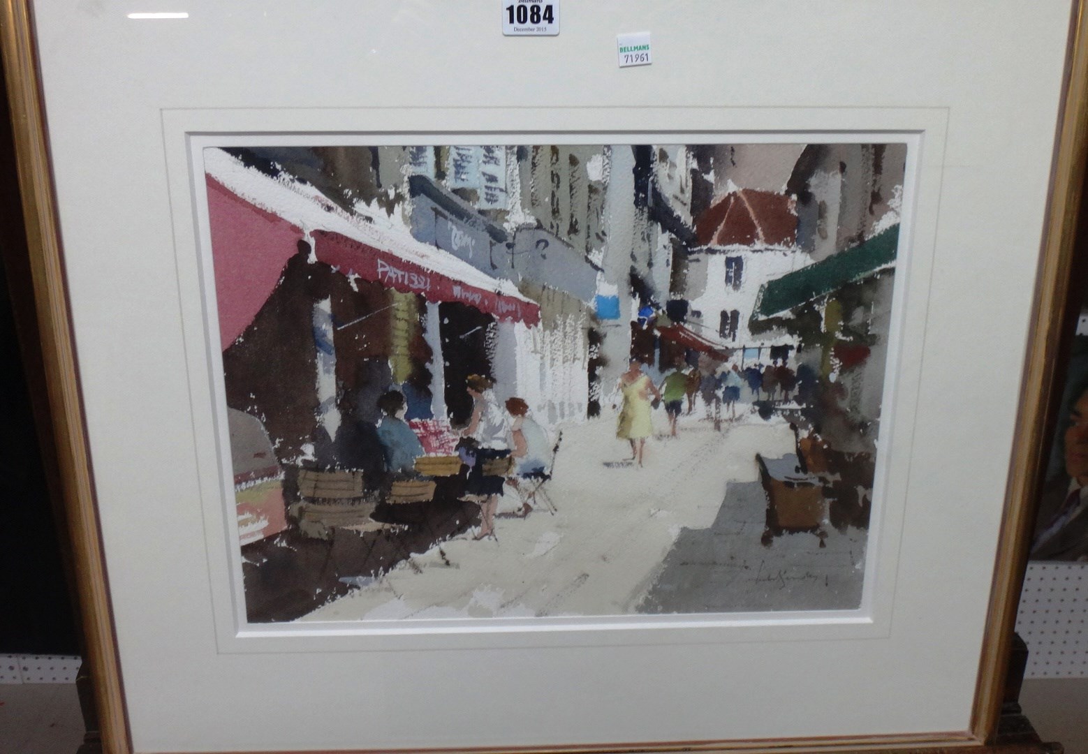 Appraisal: John Yardley b A cafe in Beaune watercolour signed cm