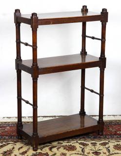 Appraisal: Regency mahogany etagere circa having a rectangular top above two