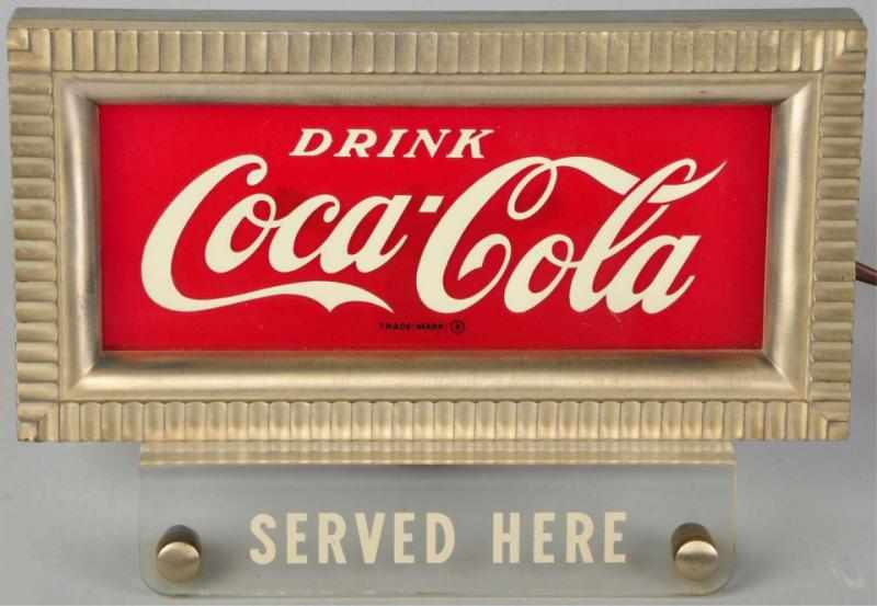 Appraisal: Coca-Cola Cash Register Topper Lighted Sign s Made by Prince