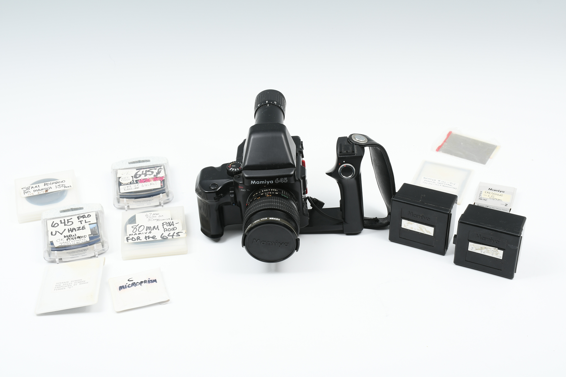 Appraisal: MAMIYA WITH ACCESSORIES Mamiya Medium Format Film Camera with mm